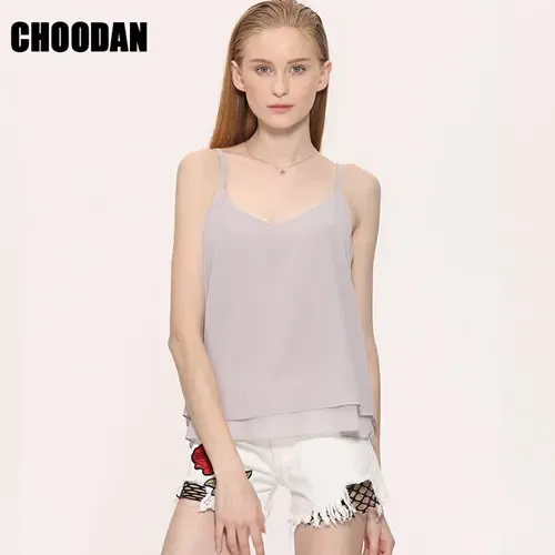 Tank Top Women Chiffon Blouses 2019 New Summer Sleeveless Shirt 2020 Floral Flower Cami Loose Female Top Vest Ladies Women Shirt