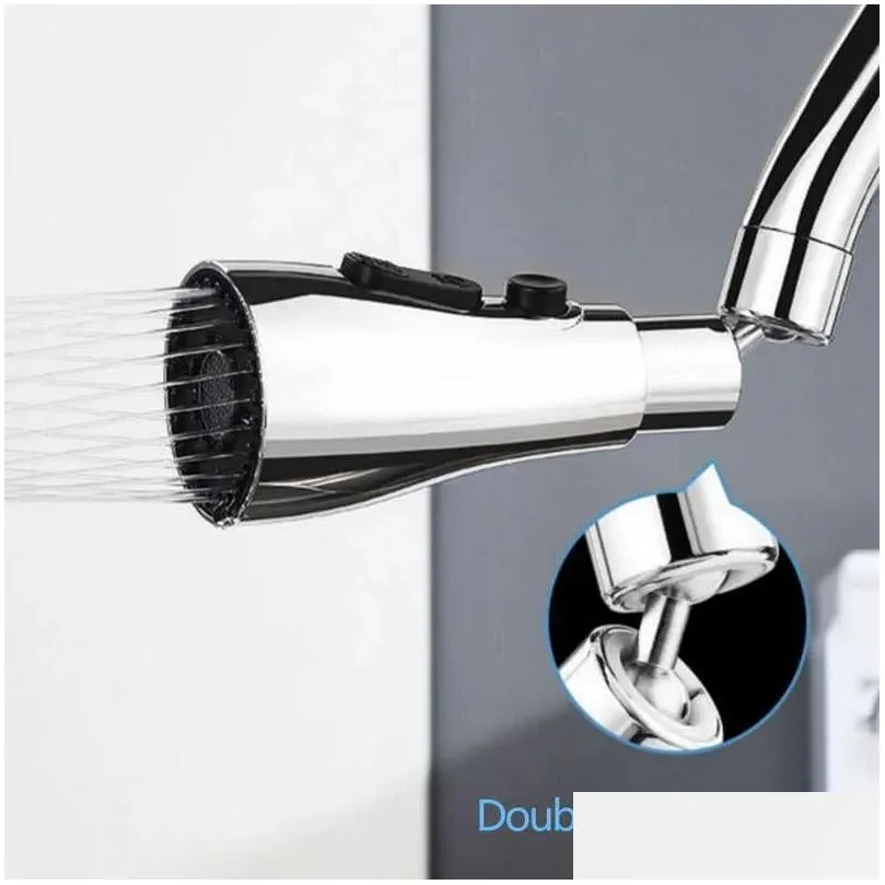 New Universal 360 Rotate Kitchen Faucet Extender Aerator Plastic Splash Filter Kitchen Washbasin Faucet Bubbler Nozzle Wholesale