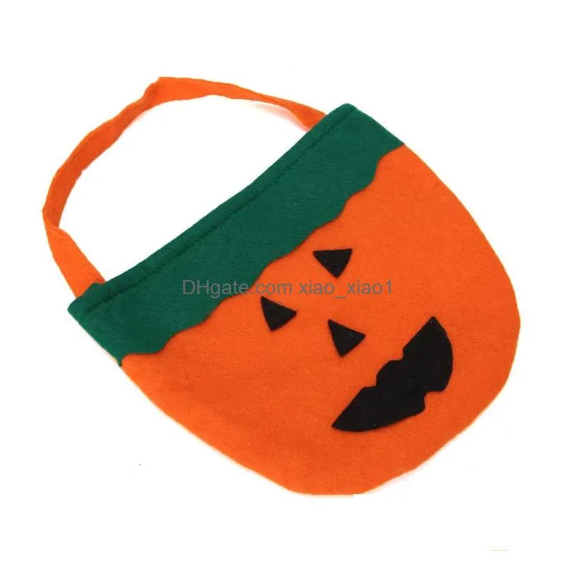 halloween tote gift bag children non woven pumpkin organizer bags cute candy bag with handle halloween party supplies wholesale dbc