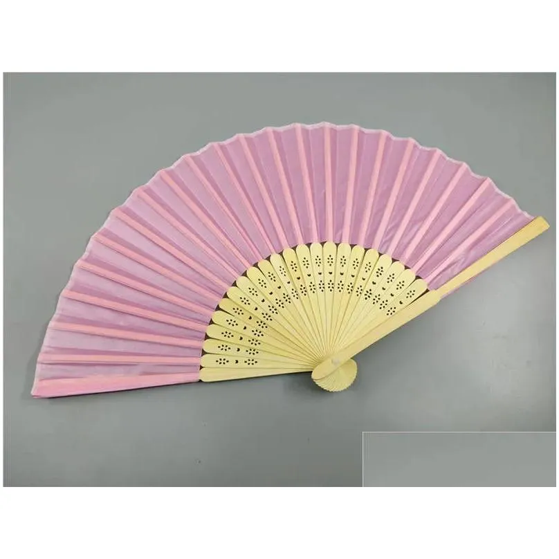 Party Favor Personalized Silk Fan Cloth Hand Customized Bride Groom039S Name Wedding Gift Favor5772539 Drop Delivery Home Garden Festi Dhjiw