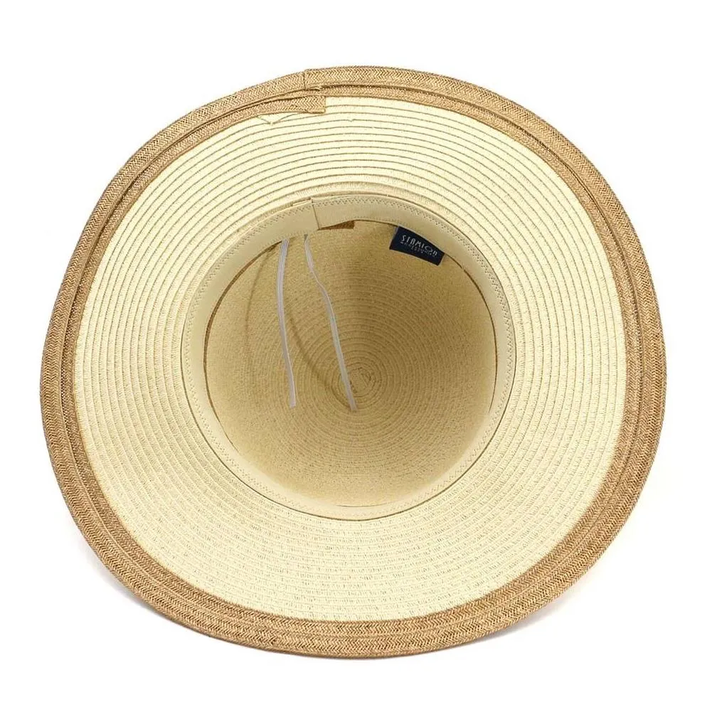 Fashion Floppy Paper Straw Hat Large Brim Sun Hats Women Summer Beach Cap Foldable Fedora Hat Outdoor Sun Protection Hat