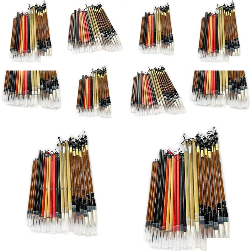 painting supplies calligraphy chinese traditional calligraphy set brush landscape painting brush weasel hair pen writing brush set for students