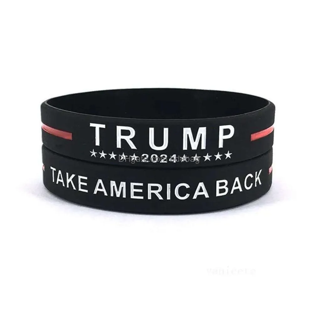 party favor bracelet trump 2024 silicone keep america wristband