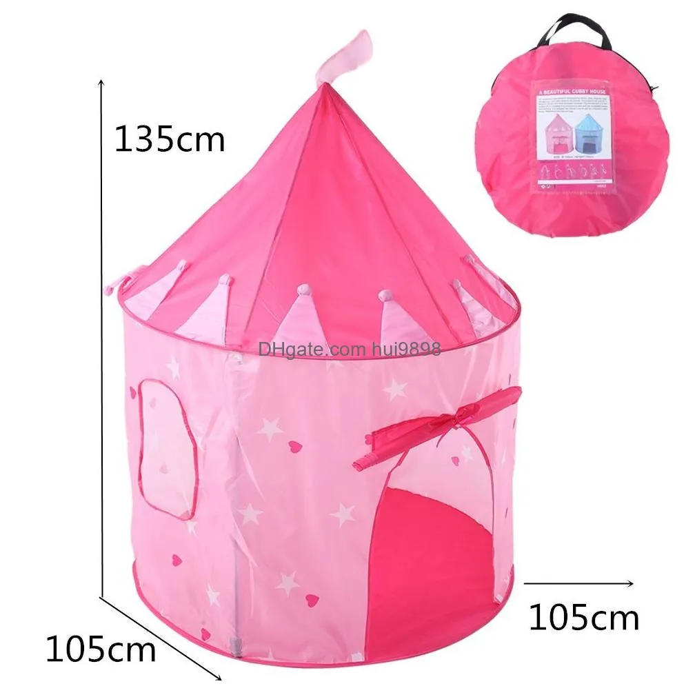 135cm 190t kids play tent ball pool tent boy girl princess castle portable indoor outdoor baby play tents house hut for kids toys
