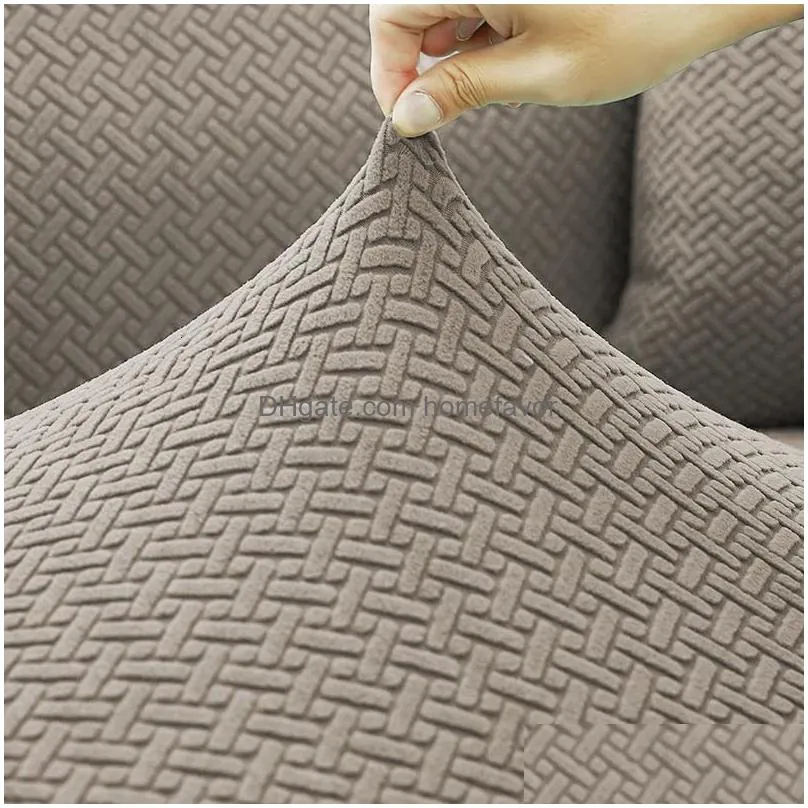 leorate polar fleece thick elastic sofa cover slipcovers armchair protector 1/2/3/4 seater corner couch cover for living room 240304