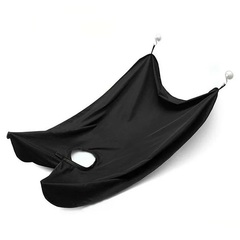 beard catcher bib beard apron men shaving trimming waterproof non-stick cape grooming cloth with suction cup
