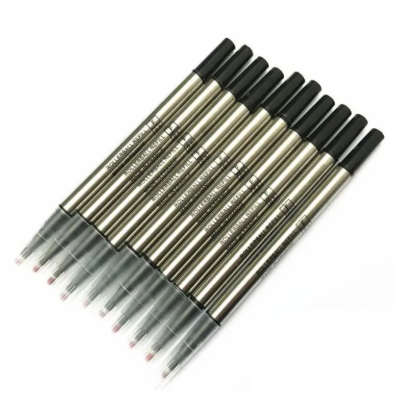 wholesale 10 pcs/lot pen design refill rod cartridge special for rollerball pen black ink recharge office stationery