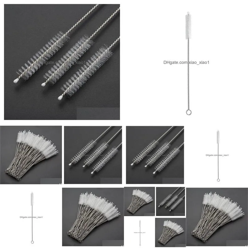 12mm nylon straw cleaning brush wide stainless steel straws brushes pipe cleaners1358180