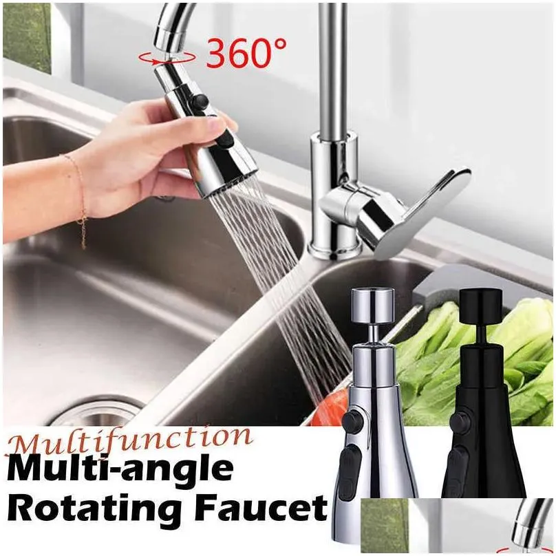 New Universal 360 Rotate Kitchen Faucet Extender Aerator Plastic Splash Filter Kitchen Washbasin Faucet Bubbler Nozzle Wholesale