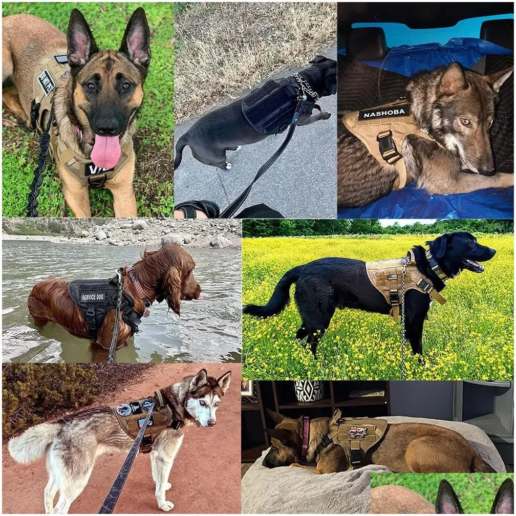 dog collars leashes training large dog harness and leash set pet german shepherd malinois walking vest dog harness for all breeds dog 1 