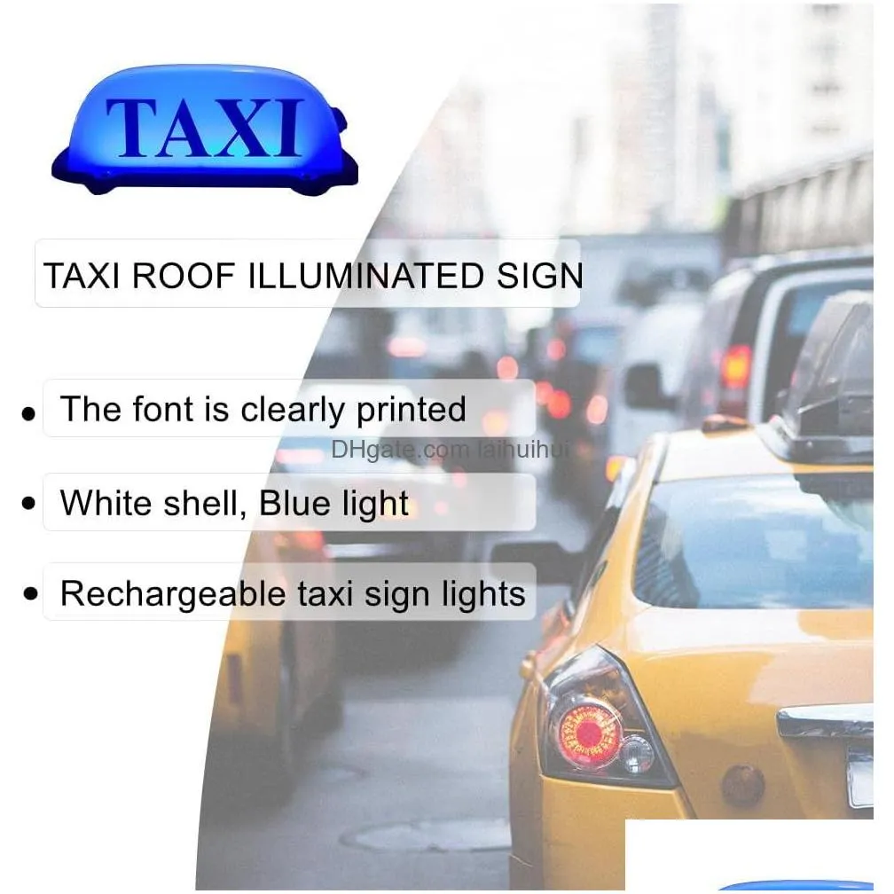 taxi sign light usb rechargeable battery cab sign light roof taxi sign with magnetic waterproof taxi cab roof top illuminated sign