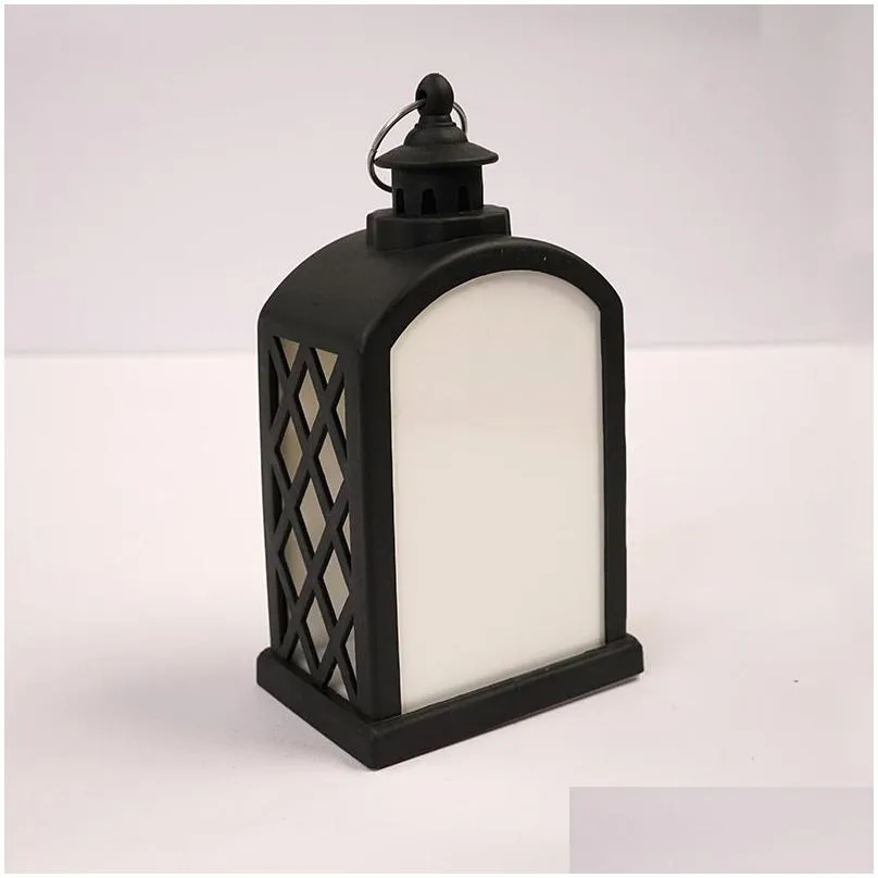 Christmas Decorations Sublimation Led Lanterns Fireplace Lamp Handheld Light Double Sided For Home And Outdoor Drop Delivery Garden Fe Dhplk