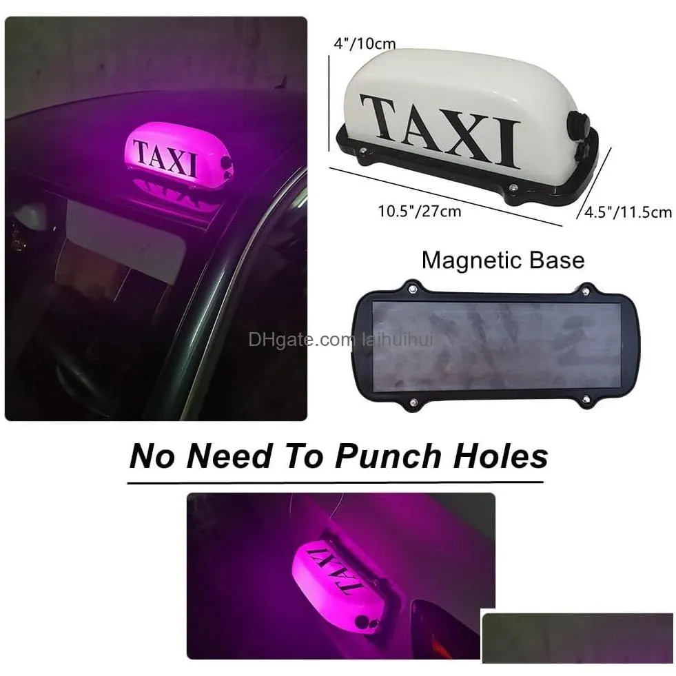 pink taxi sign light for car usb rechargeable battery taxi light waterproof taxi dome led light with sealed base pink taxi light