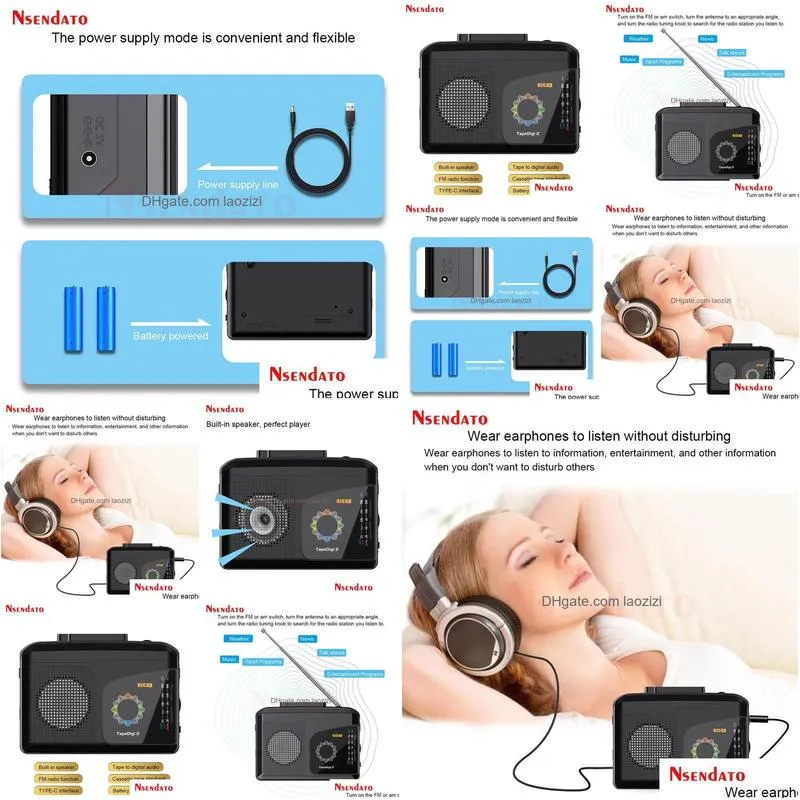 player ezcap246 protable usb c cassette tape player to mp3 converter with speaker am/fm radio music type c cassette player for windows