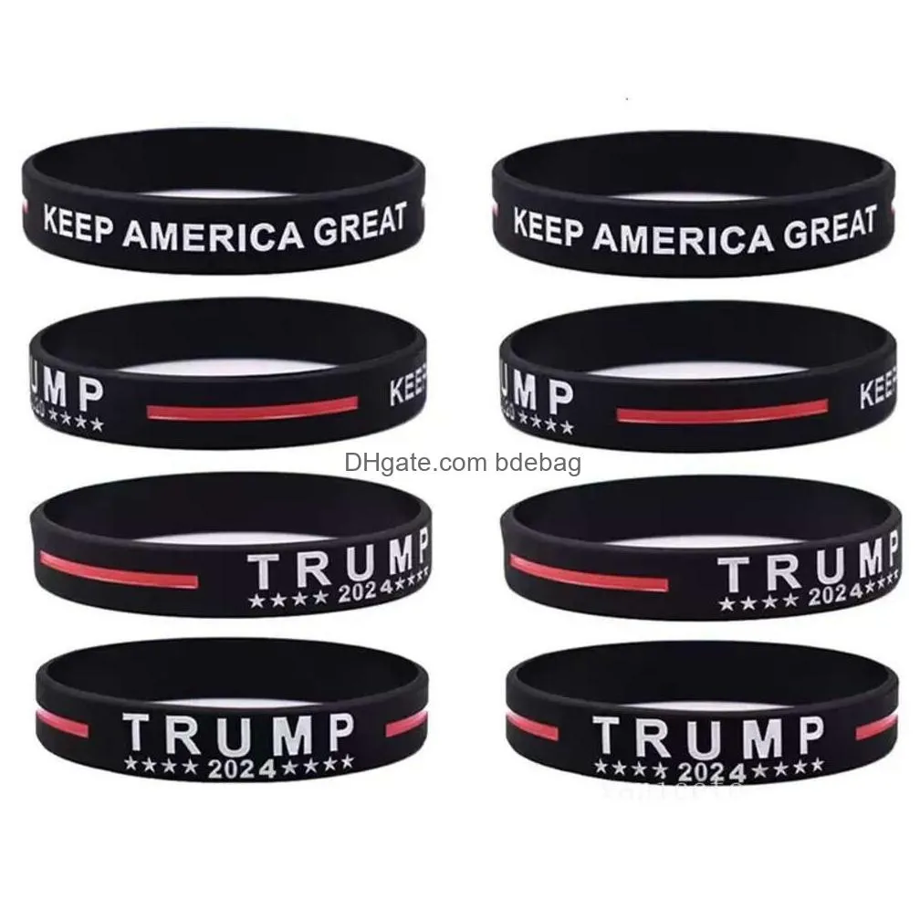 party favor bracelet trump 2024 silicone keep america wristband