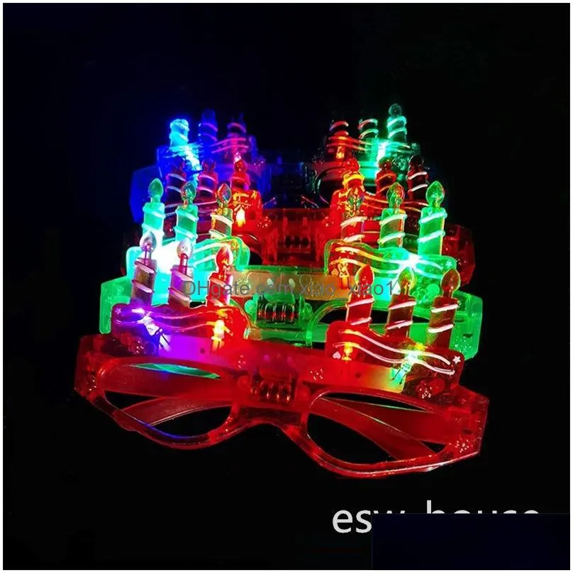other festive party supplies party led glasses glow in the dark halloween christmas wedding carnival birthday party props accessory neon flashing