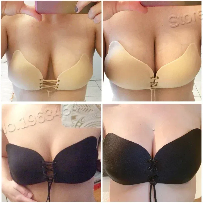 Seamless Wireless Adhesive Stick Bra Strapless Bras Push Up Women`s Lingerie Sexy Backless Underwear Silicone Invisible Bralette