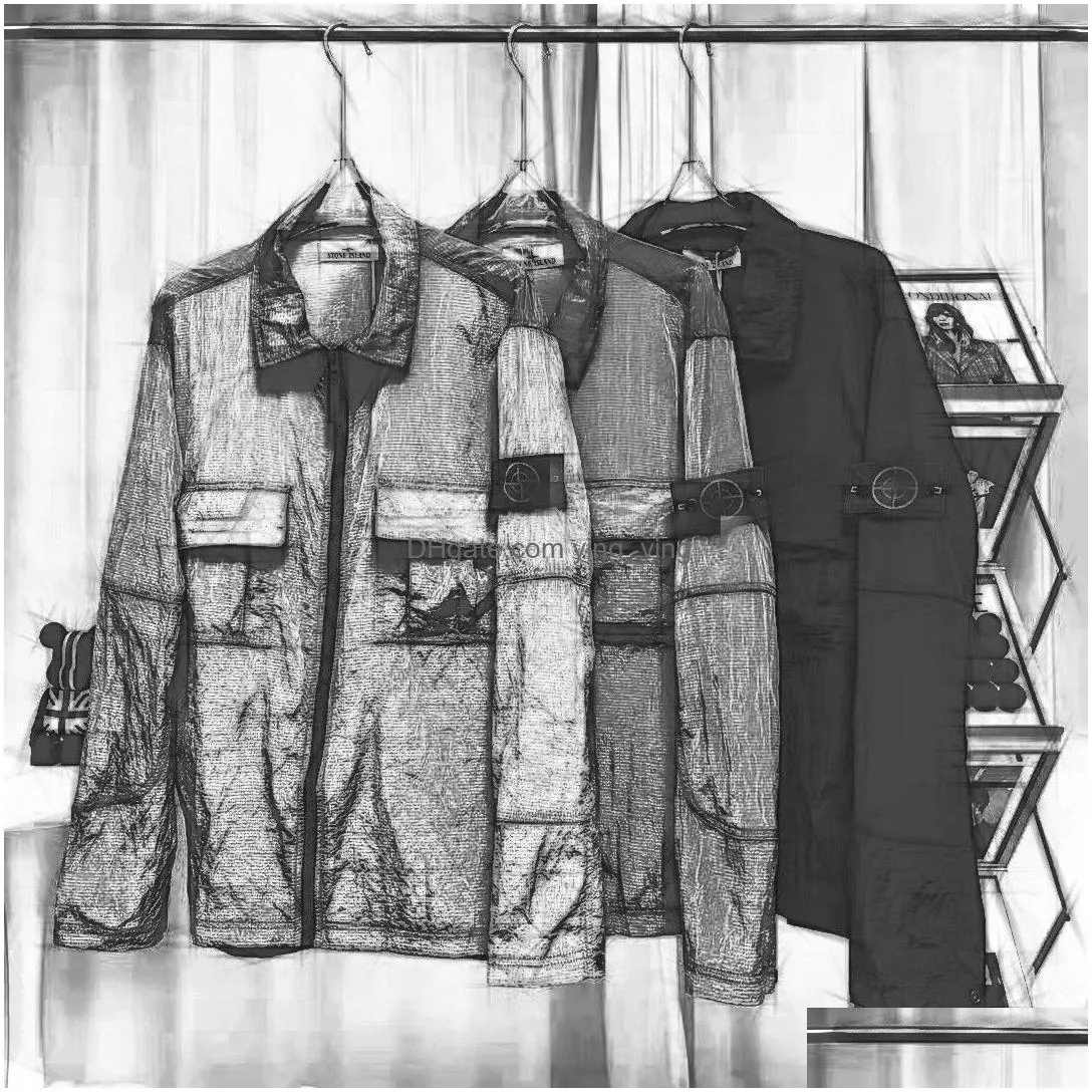 st0ne is1and mens jackets designer outdoor summer light jacket jacket fishing mountaineering wear designer black coats teenagers outdoorloose jacket