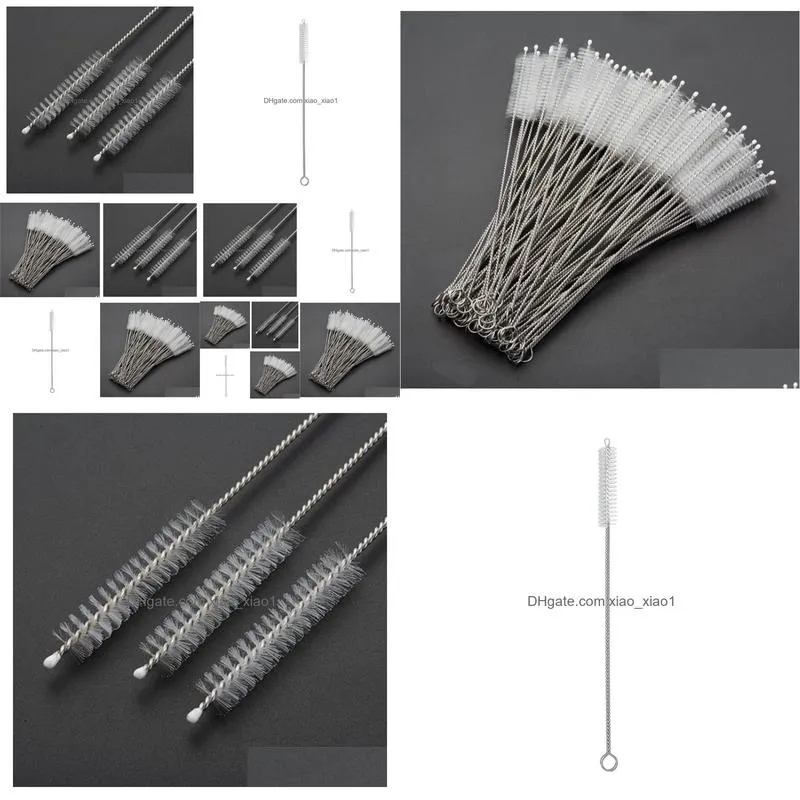 12mm nylon straw cleaning brush wide stainless steel straws brushes pipe cleaners1358180