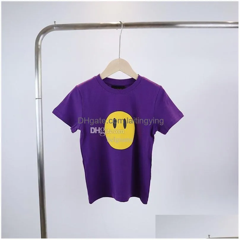 kids t-shirts draw toddlers smile boys faces clothes designer girls youth tops summer short sleeve tshirts kid clothing letter tees cartoon prined chi