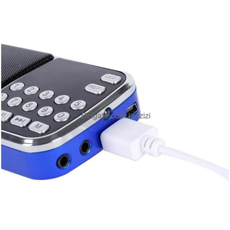 mini radio speaker music player with tf card usb aux input sound boxes l-088 outdoor mp3 player portable digital stereo fm