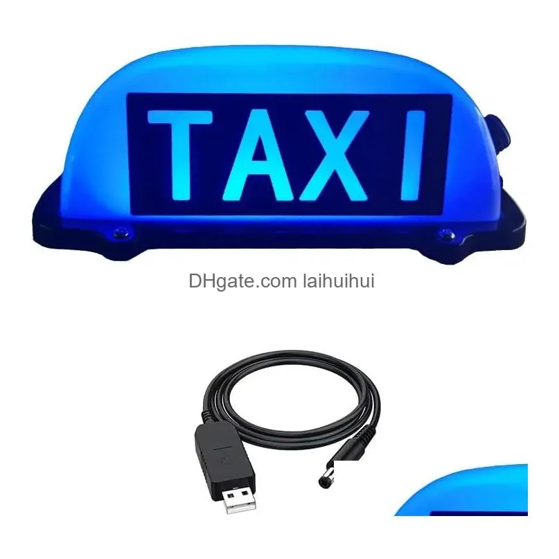 taxi sign light with square car roof rechargeable taxi lights sealed waterproof taxi lighting with magnetic