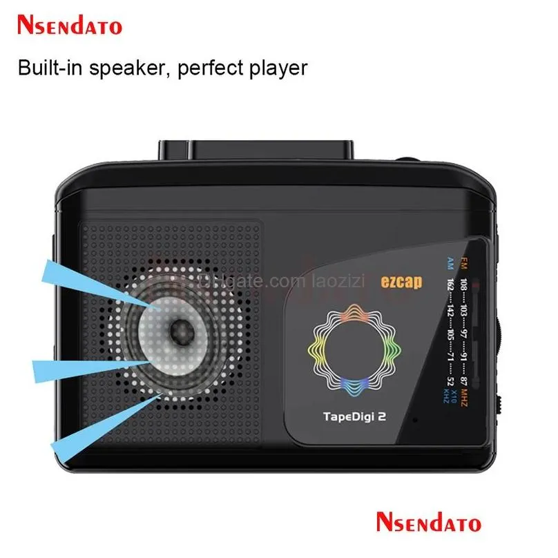 player ezcap246 protable usb c cassette tape player to mp3 converter with speaker am/fm radio music type c cassette player for windows