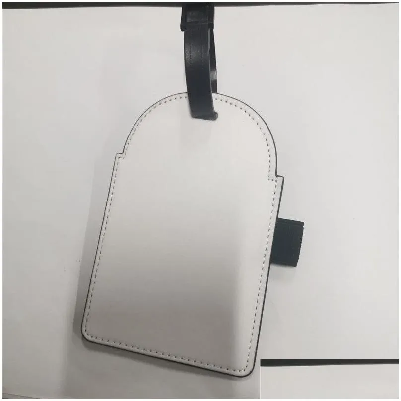 wholesale sublimation blank pu leather golf tags transfer printing materials factory price