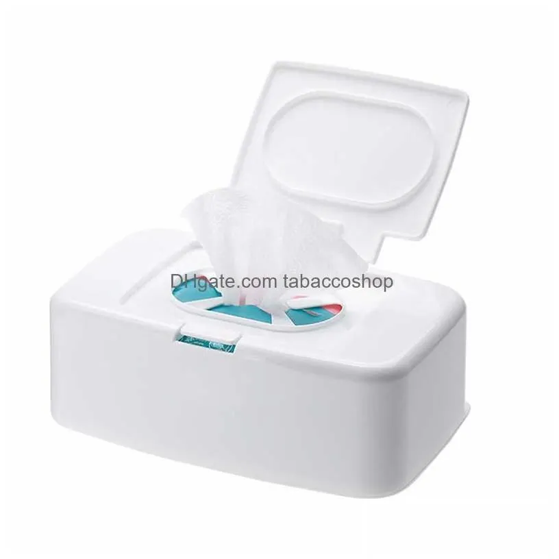 Tissue Boxes Napkins New Wet Wipes Box Dispenser Portable Napkin Storage Container Car Home Office Drop Delivery Home Garden Kitchen