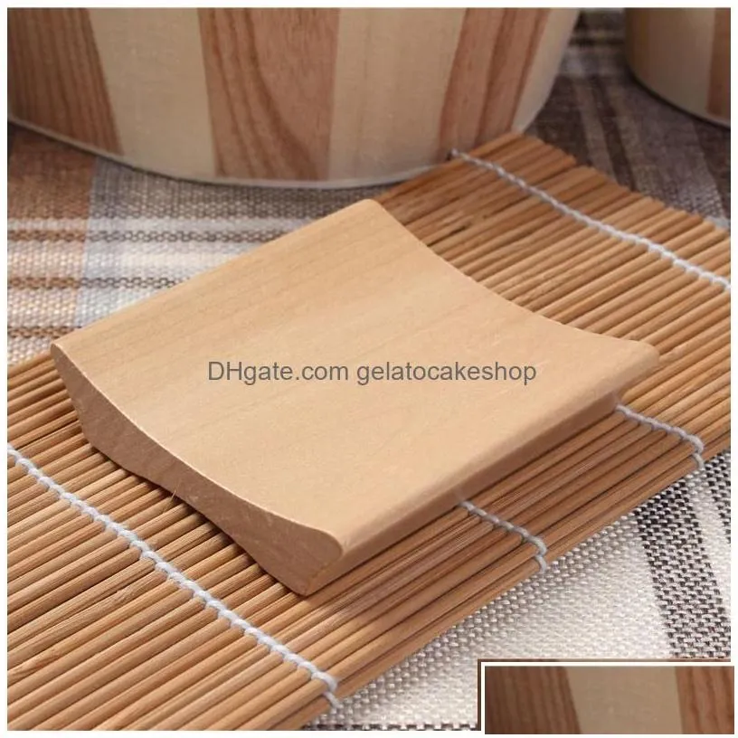 Soap Dishes Wooden Natural Bamboo Tray Holder Storage Rack Plate Box Container Portable Bathroom Soap-Dish Storage-Box Drop Delivery