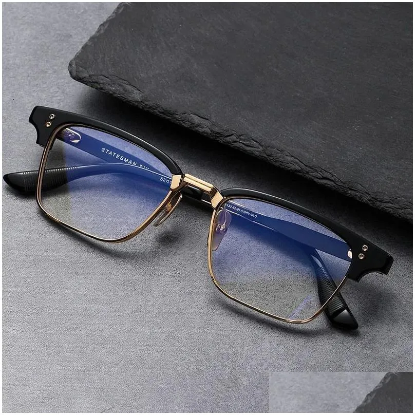 Fashion Sunglasses Frames Arrive Vinatge Black Golden Glasses Frame Square Type For Men Dtx132 Classic Business Style Myopia Eyeglass Dhxkd
