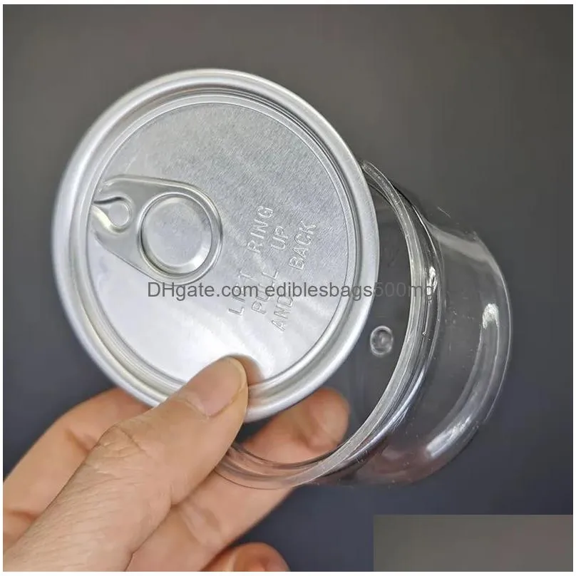 plastic can pet blank sleek slim aluminum packing oem 30g 50g 100g transparent jar food herb container bottle customizing available