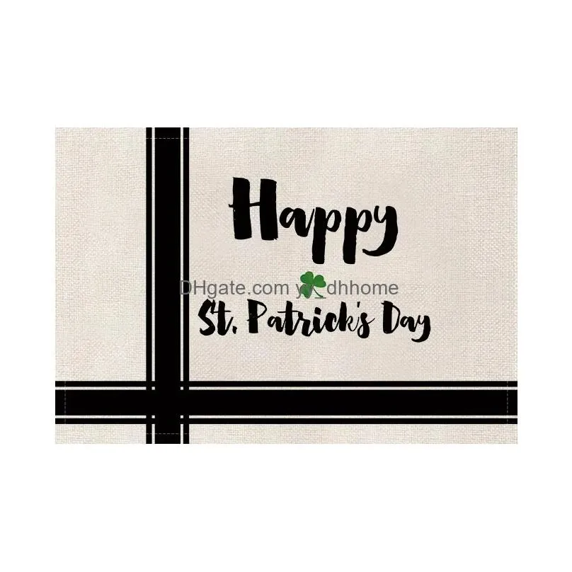 table cloth desk mat kitchen organizers and storage st patrickss day placemats irish plaid decorative insulated tablecloths