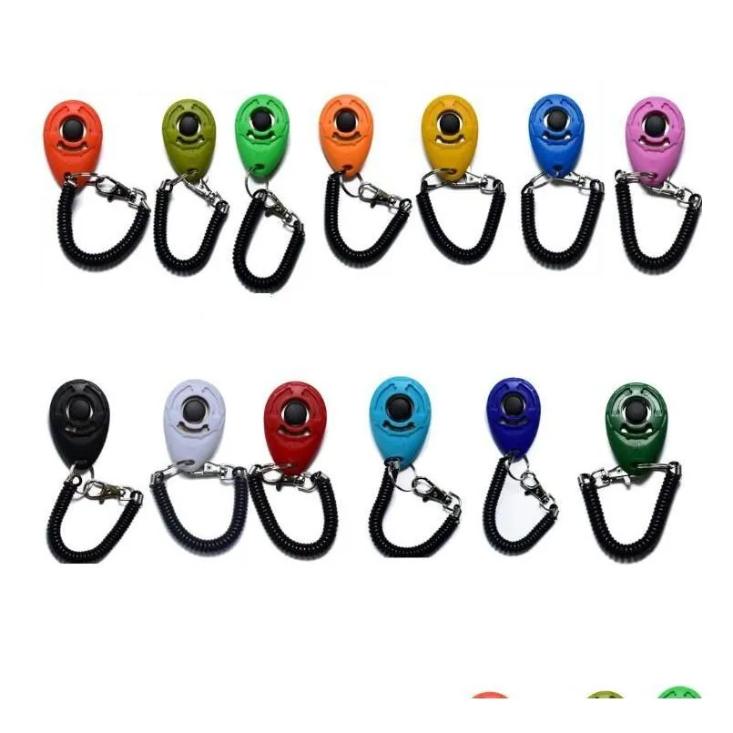 Dog Training & Obedience 14 Colors Pet Bark Clicker Deterrents Trainer Puppy Adjustable Sound Wrist Key Drop Delivery Home Garden Supp Dhytw