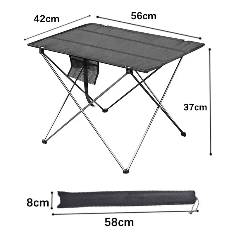 Furnishings Foldable Outdoor Camping Table Portable Furniture Computer Desk Ultralight Aluminium Camping Hiking Fishing Picnic Folding