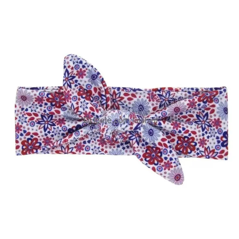 hair accessories 4th of july flag headbands baby rabbit ears hairbands independence day star stripes head bands bandanas
