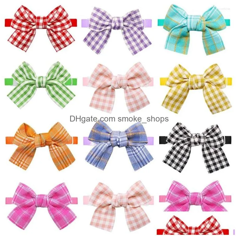 dog apparel 60/80pcs paid style pet bow tie bowties decoration dogs neckties grooming pets supplies for small collar accessories