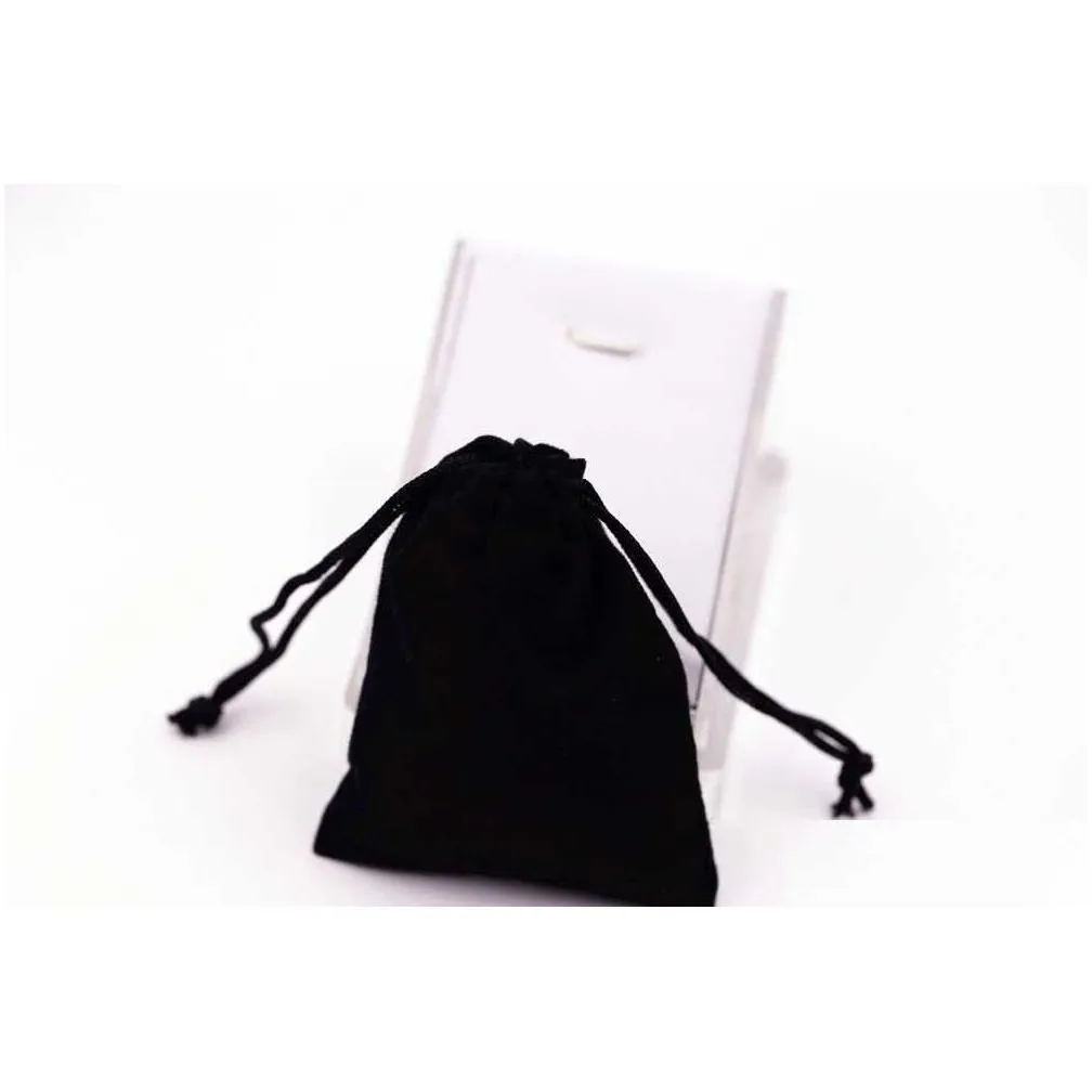 7x9cm velvet drawstring pouch bag jewelry bag christmas wedding gift bag black red pink blue jewelry packaging display