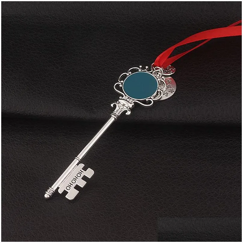 Other Festive & Party Supplies Christmas Snowflake Key Chain Pendant Decoration Magic Santa Claus Xmas Keychain Tree Ornaments Gifts D Dh9Zl