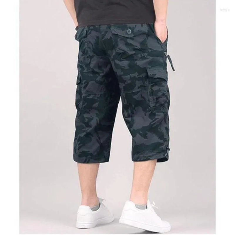 Men`s Pants Cotton Breeches Summer Casual Trousers Military 5xl Cargo Shorts Army Multi Pocket Capri Clothing 2023