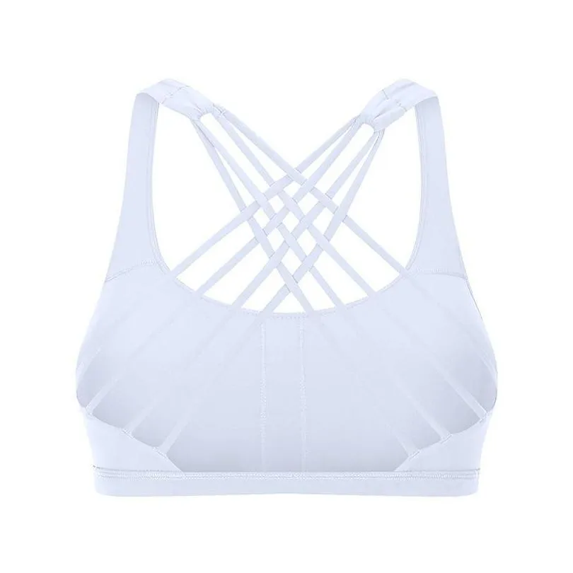 Yoga Outfit Women Sports Bra Shirts Lu-47 Gym Vest Push Up Fitness Tops Y Underwear Lady Shakeproof Adjustable Drop Delivery Outdoors Dhcky