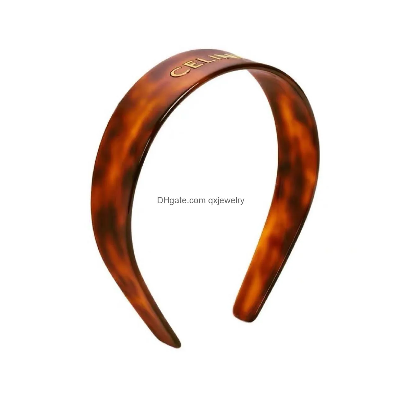 Headbands Ce Luxury Brand Resin Acrylic Vintage Fashion Japen Style Letters Brown Designer Headband Accessories Drop Delivery Jewelry Dhgum
