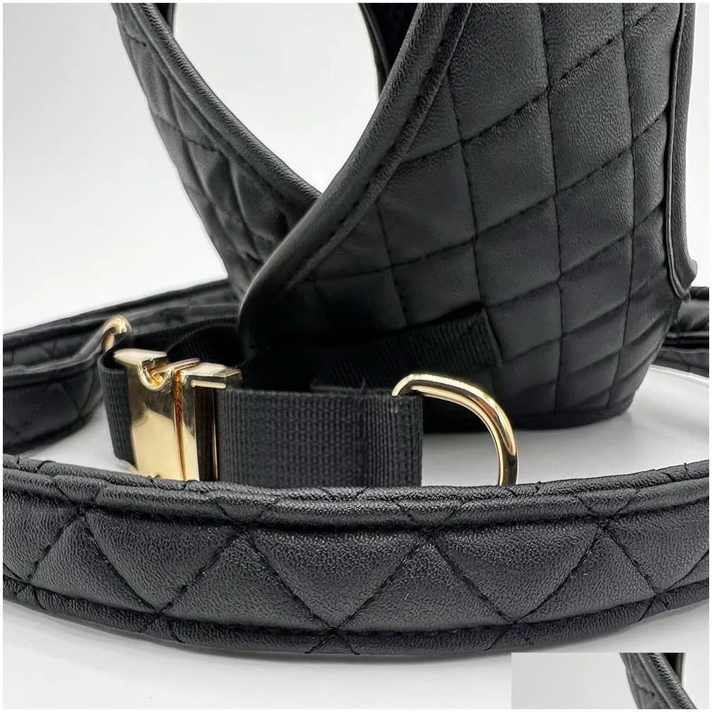 Dog Collars & Leashes Design Pet Harness Leash Set P Brand Luxury Designer Adjustable Chest Back Fashion Casual Dogs Drop Delivery Hom Dhrqn