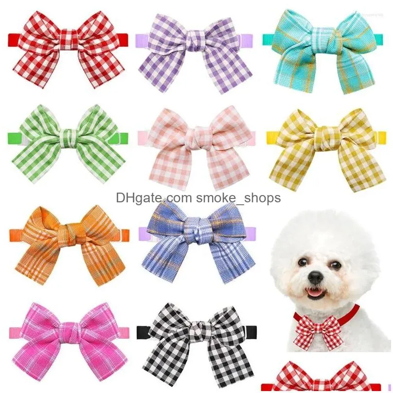 dog apparel 60/80pcs paid style pet bow tie bowties decoration dogs neckties grooming pets supplies for small collar accessories