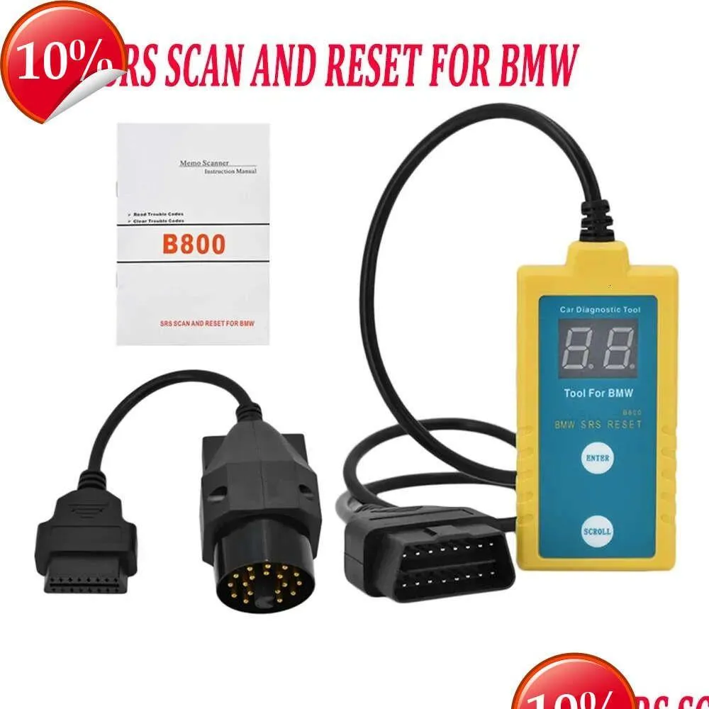 Other Interior Accessories New Srs Scan Reset Airbag For E36 B800 Rehabilitation Instrument Tool 20Pin With Manual Drop Delivery Autom Dhsji