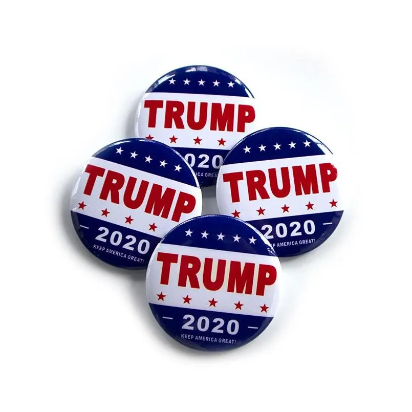 Hot sales 9 types Metal Badge Trump 2020 Button Enamel Pins America President Republican Campaign Political Brooch Coat Jewelry