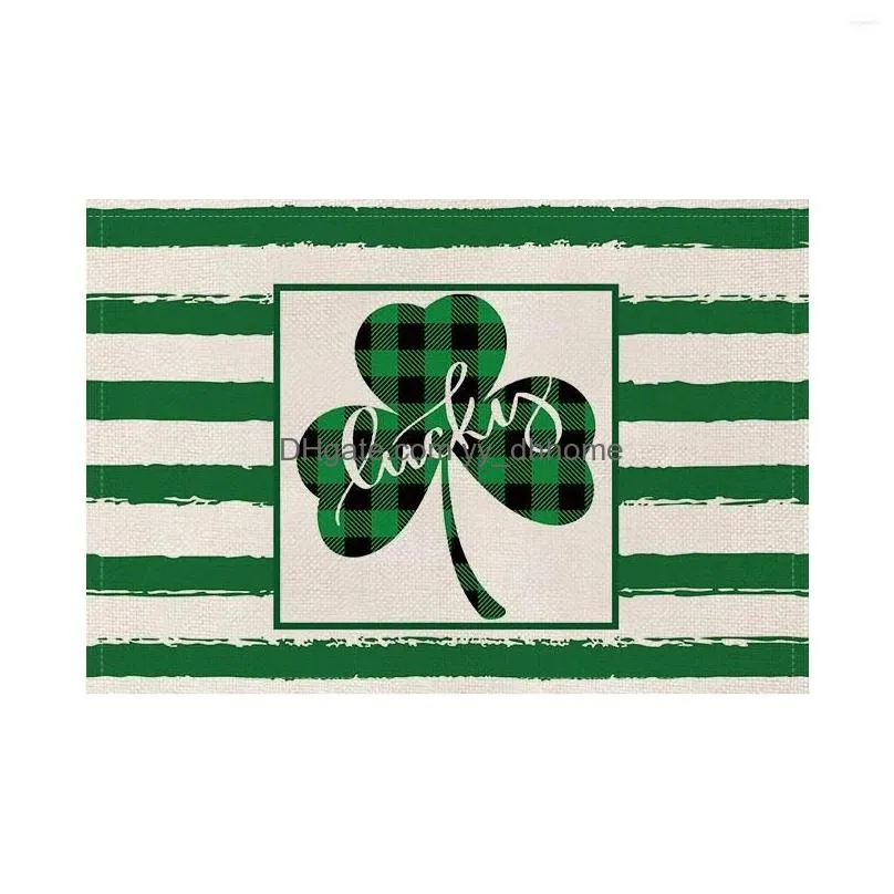 table cloth desk mat kitchen organizers and storage st patrickss day placemats irish plaid decorative insulated tablecloths