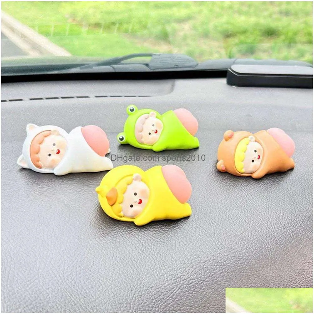 Car Tissue Box New Cute Cartoon Doll Toy Desktop Supplies Interior Decoration Gift Accessory Fart Gent F0R8 Drop Delivery Automobiles Dhvxq