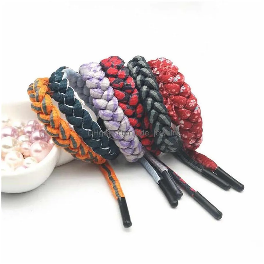 anime braided wristband for men women adjustable rope weave cosplay sports bracelet bangles wristband toys christmas gift