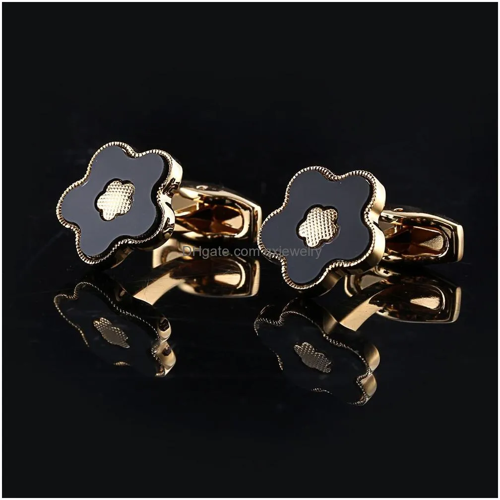 Cuff Links Gold Flower French Cufflinks Jewelry Shirt Cufflink For Mens Brand Fashion Link Wedding Groom Button Ae587392456197 Drop De Dhqnu